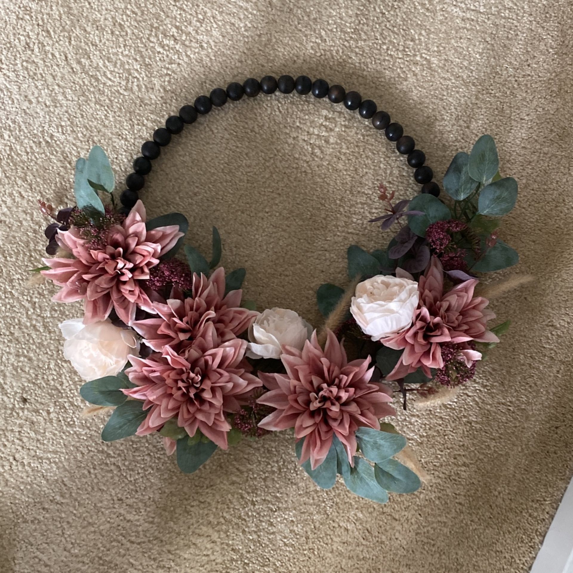 Floral Beaded Wreath 