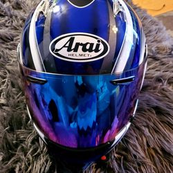 Arai SIGNET GTR MOTORCYCLES HELMET...Size MED adult..Like NEW!..BLUE FACE SHEILD
