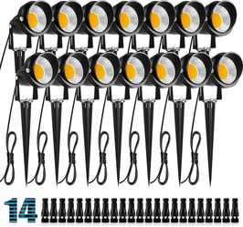 ZUCKEO 10W Low Voltage Landscape Lights LED Landscape Lighting with Connectors, 12V Outdoor Spotlights Yard Garden Pathway Lights, 1000LM Waterproof W