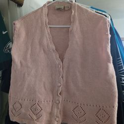 Rare vintage tarrazia brand 70s sweater vest color pink 
very coquette