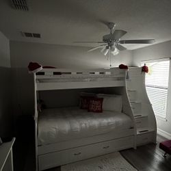 Twin Over Full Bunk Bed With Stairs & Trundle