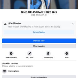NIKE AIR JORDAN 1 SIZE 10.5