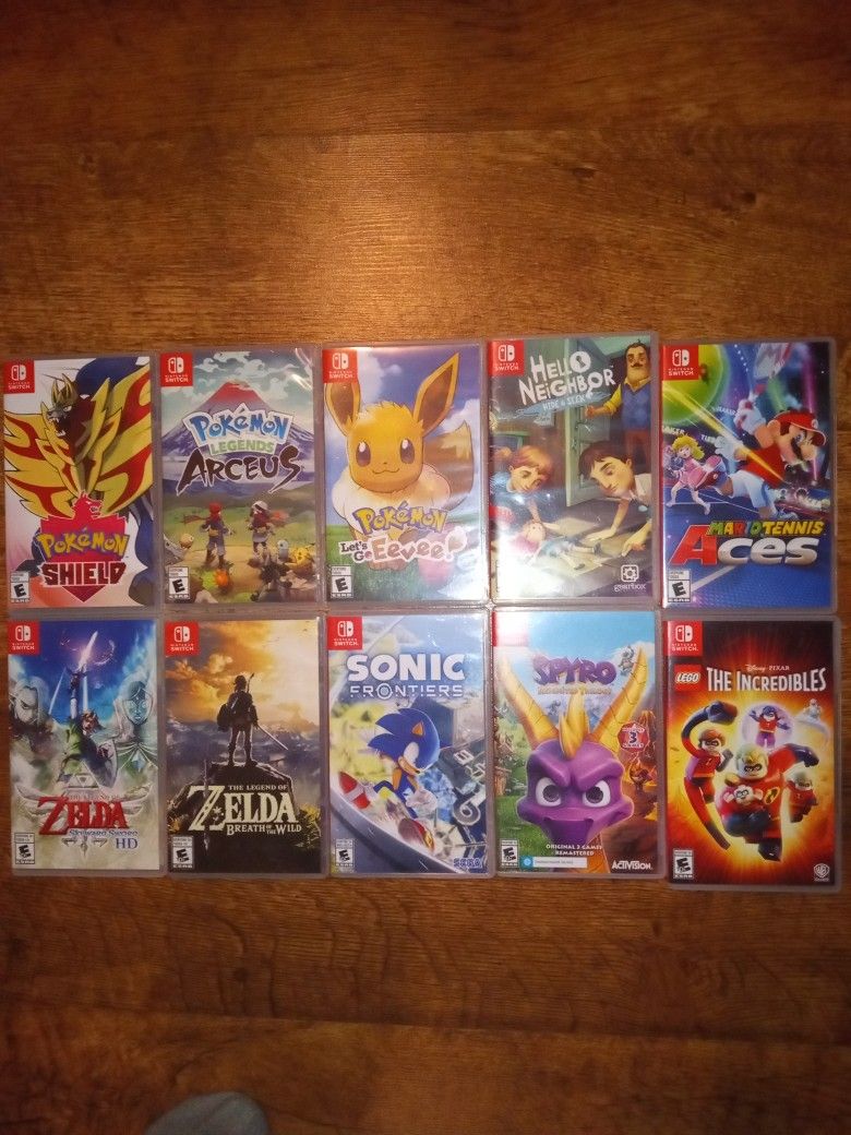 Nintendo Switch Cases Only No Games ,sold SeparatelyPickup Or You Pay Shipping$100 For All Or $15 Each