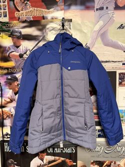 Patagonia Rubicon Insulated Jacket Fill Zip Hooded Women’s Size S Blue and Gray  