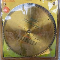 Lifetime Carbide 12 80T 1” Arbor Blade Industrial #38545 Cutting Saw Teeth
