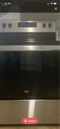 Black and stainless stove electric