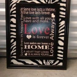Wall Decor Love is Forever Crystal Art Gallery 18” x 21.5"