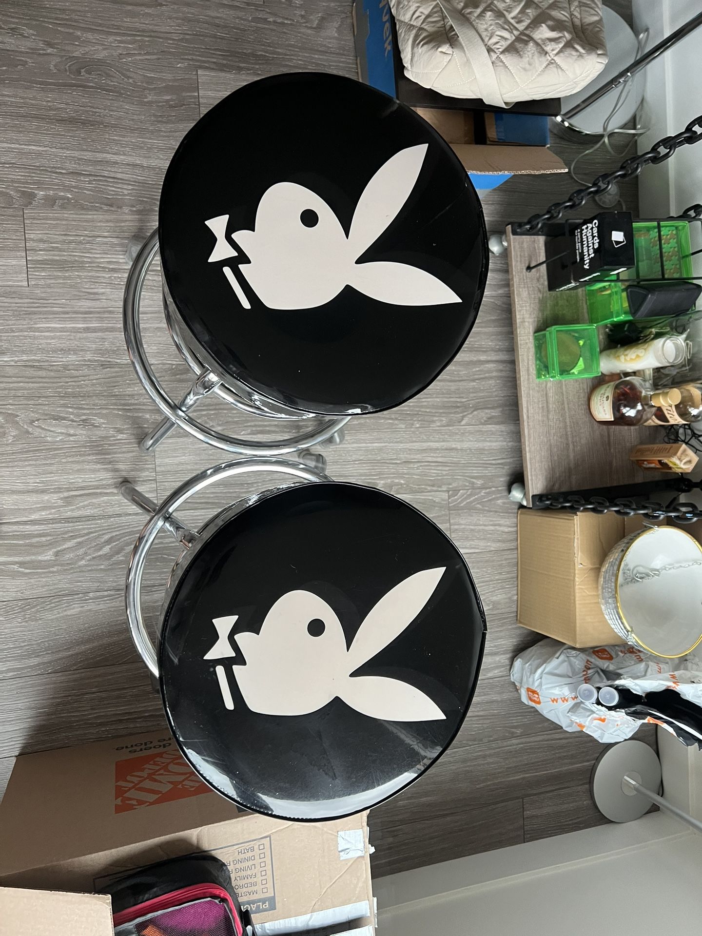 Chrome Playboy Bar Stools