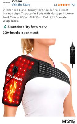 Red Light Therapy Shoulder Wrap – Pain Relief & Recovery. (M'315)