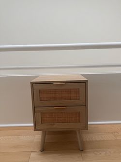 Rattan/Cane Nightstand