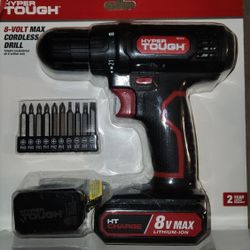 Hyper Tough Cordless Drill With Bits 