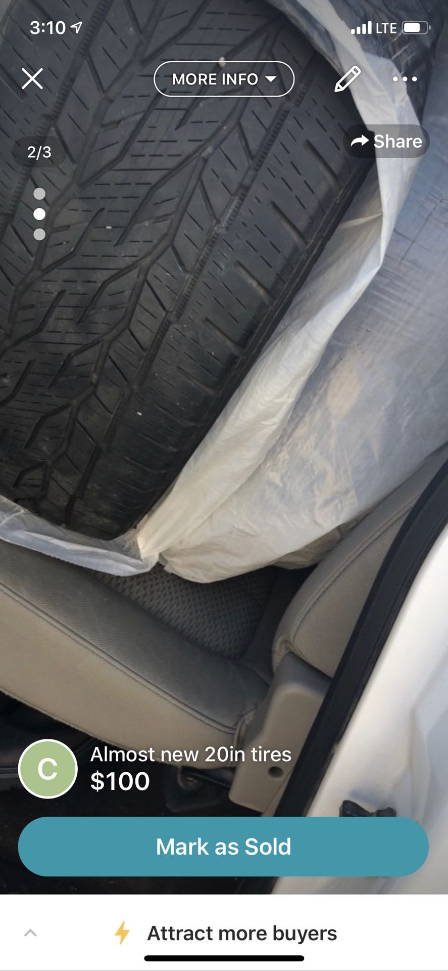 Semi new 20” tires 95% thread 275/55/r20