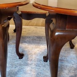 Solid Wood Coffee Table & 2 End Tables