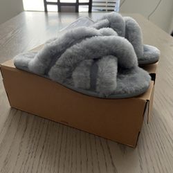 UGG® Scuffita Genuine Shearling Slide Slipper