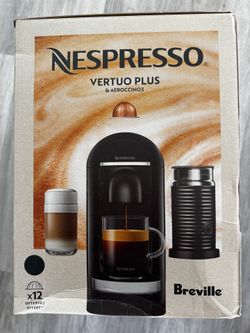 Nespresso VertuoPlus Deluxe by Breville with Aeroccino Milk Frother
