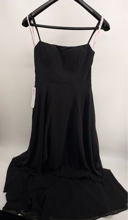 Barbie Azazie Black Spaghetti Strap Chiffon formal Maxi Dress