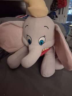 Disney Authentic Patch Dumbo BIG Plush Stuffed Animal