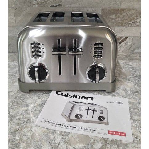 Cuisinart 4-Slice Extra Wide Slot Toaster Stainless Steel - New