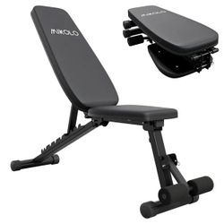 9 Positions Adjustable Weight Bench, Foldable Workout Bench with 800lbs Weight Capacity, Bench Press Bench for Full Body Workout