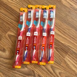 Lot Of 5 Soft Toothbrushes 