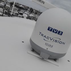 marine boat tv dish track vison