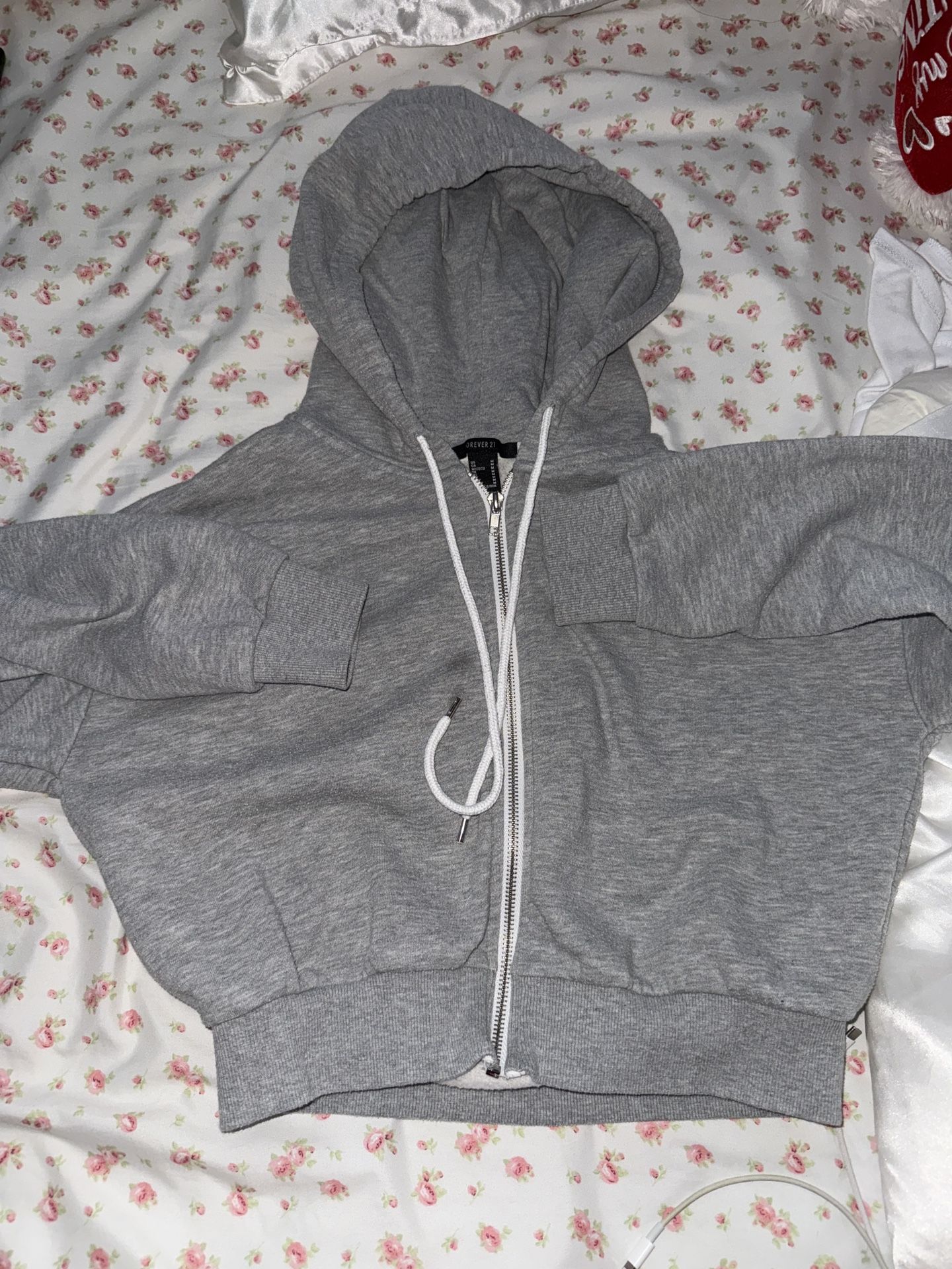 gray cropped jacket