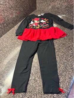 Minnie black & red L/S outfit 3T