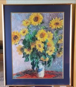 Mother's Day Sale! Large framed Van Gogh 🌻 " Sunflowers"  (15 Blooms )