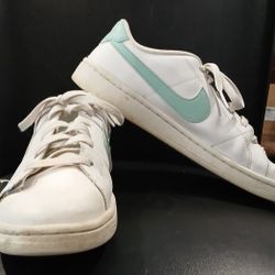 Women's Nike Court Royale - White and Light Dew Athletic Shoes Size 9.5