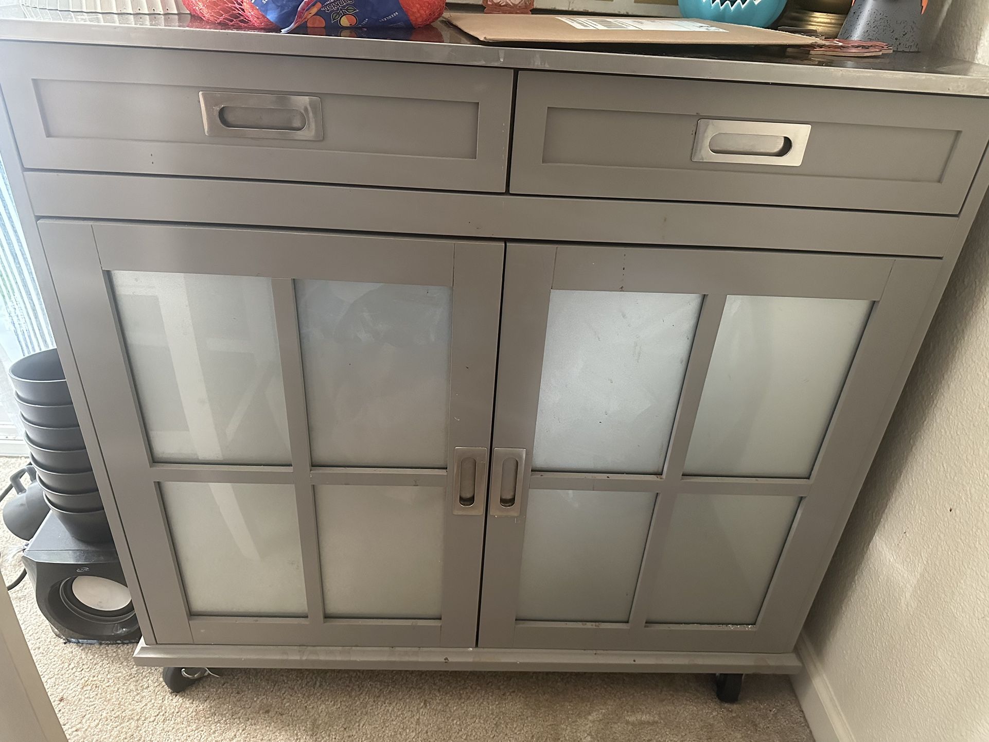Stainless Steel Topped Cabinet