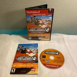 Tony Hawk's Pro Skater 4 (PlayStation 2, 2002) Complete Tested Working Reg Card