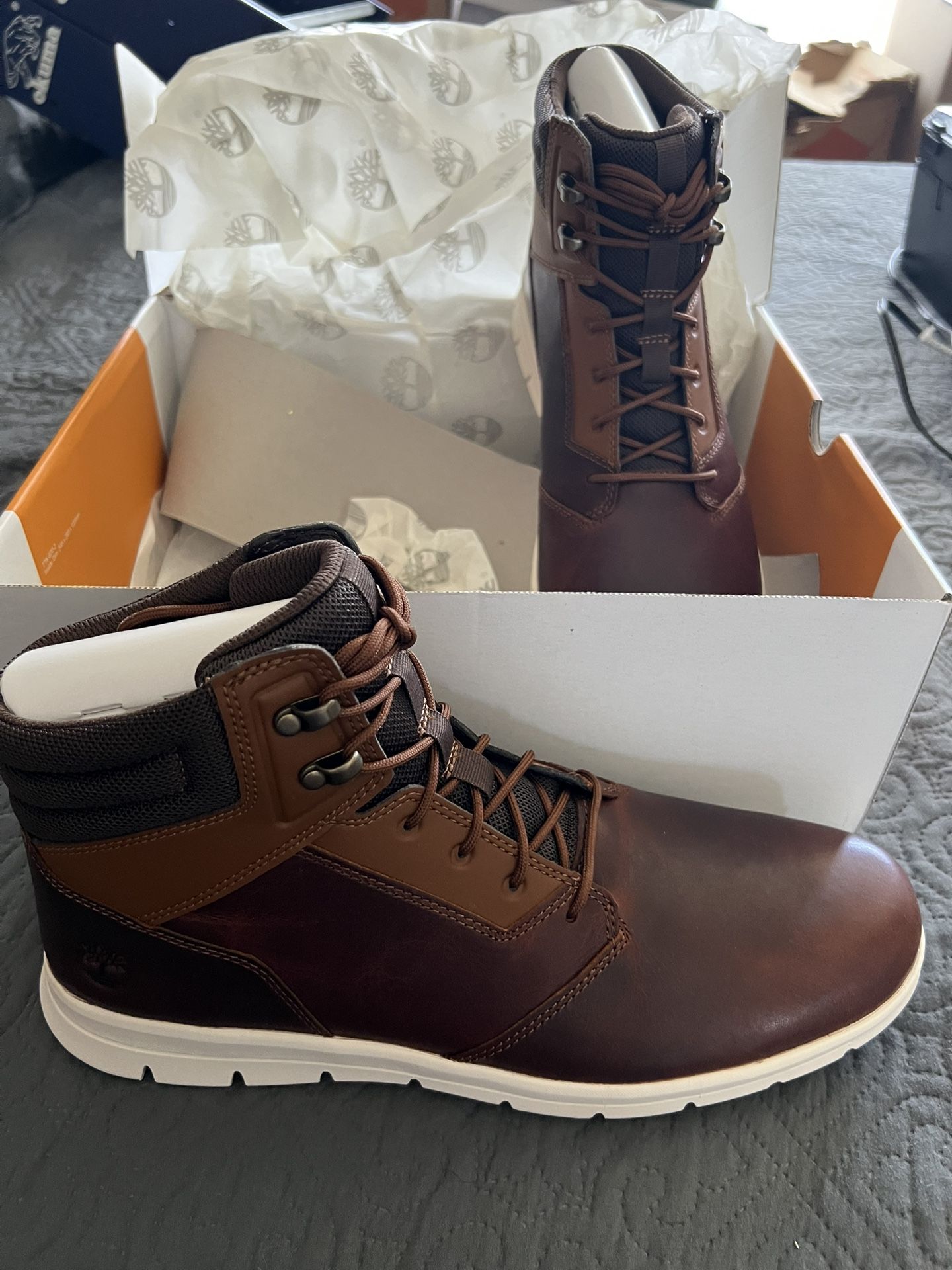 Timberland Grayson Wheat Full Grain Sneaker Boot Sz 13