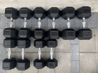 All weights dumbbells 25lbs, 30lbs , 35lbs , 40lbs , 45 lbs , 50lbs