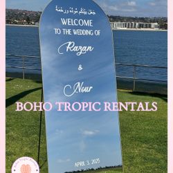 Wedding Welcome Sign - Gold Mirror