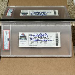 2020 Walker Buehler Signed Dodgers World Series Game 3 WS Ticket Gem Mint PSA 10