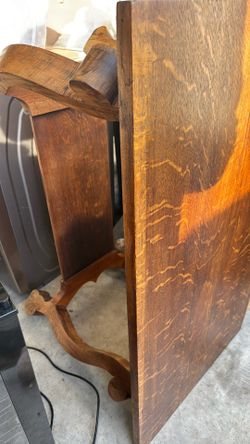 Antique Tiger Wood Table.