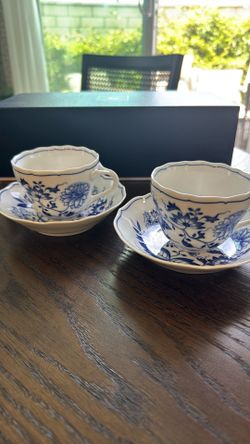 Hutschenreuther Blue Onion Pair of Coffee Cups