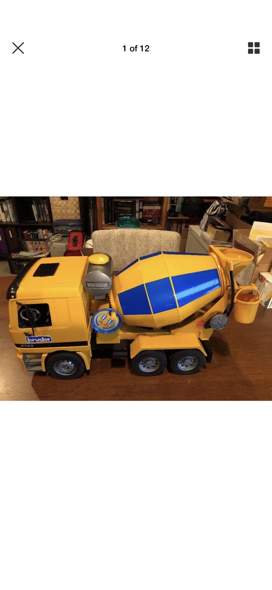 Bruder Cement Truck 4143 Mercedes MX500 22" Big Furth Germany Concrete mixer YELLOW