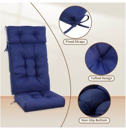 NEW Navy Blue High Back Chair Cushion