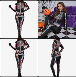 floral skeleton Halloween costum