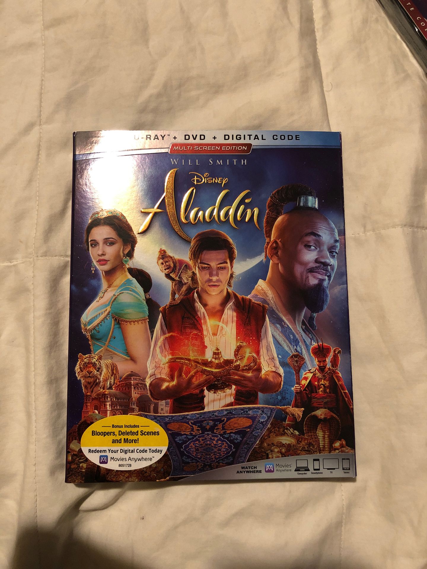 Aladdin 2019 blu Ray-dvd combo pack