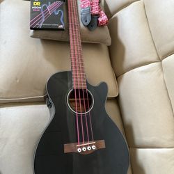 Fender Acoustic-electric Bass Guitar Black 