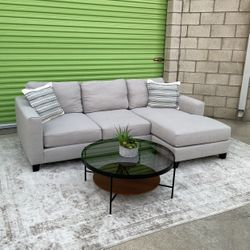 *Free Delivery* Gray Living Spaces Sectional Reversible Chaise