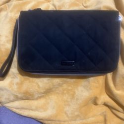 Black Floral Vera Bradley Wristlet