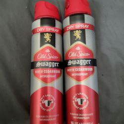 2 Old Spice Men's Antiperspirant Deodorant Invisible Dry Spray, Swagger Scent, 4.3oz For $10/$10 Por Los 2