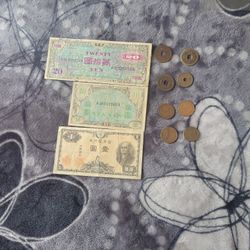 China Coins & Military Vills Very Olds 