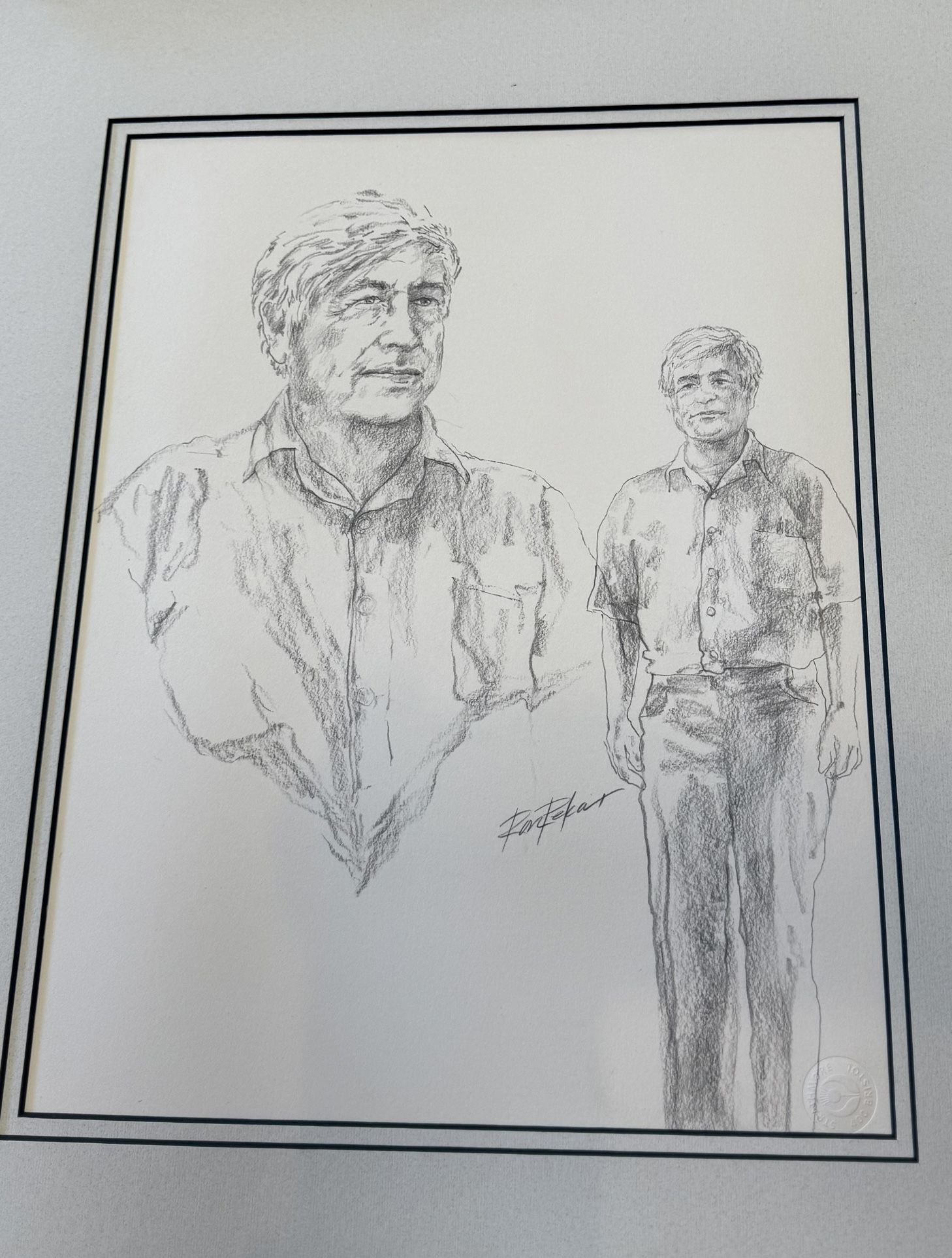 Drawing of Caesar Chavez by Ron Pekar