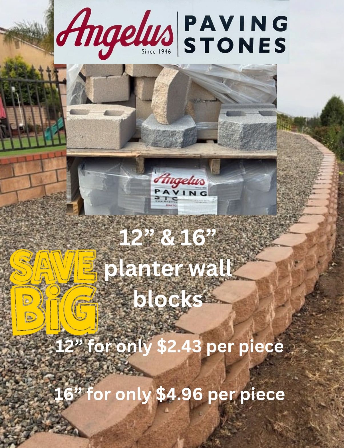 Angelus Planter Wall Blocks