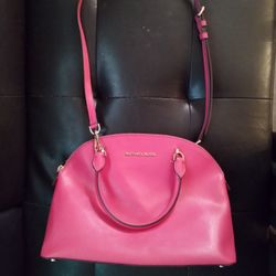 Michael Kors Emmy Dome Satchel Large & Jet Set Trifold Wallet Electric Pink  for Sale in Sun City, AZ - OfferUp