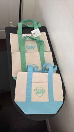 Trader Joe’s mini pastel canvas tote bag